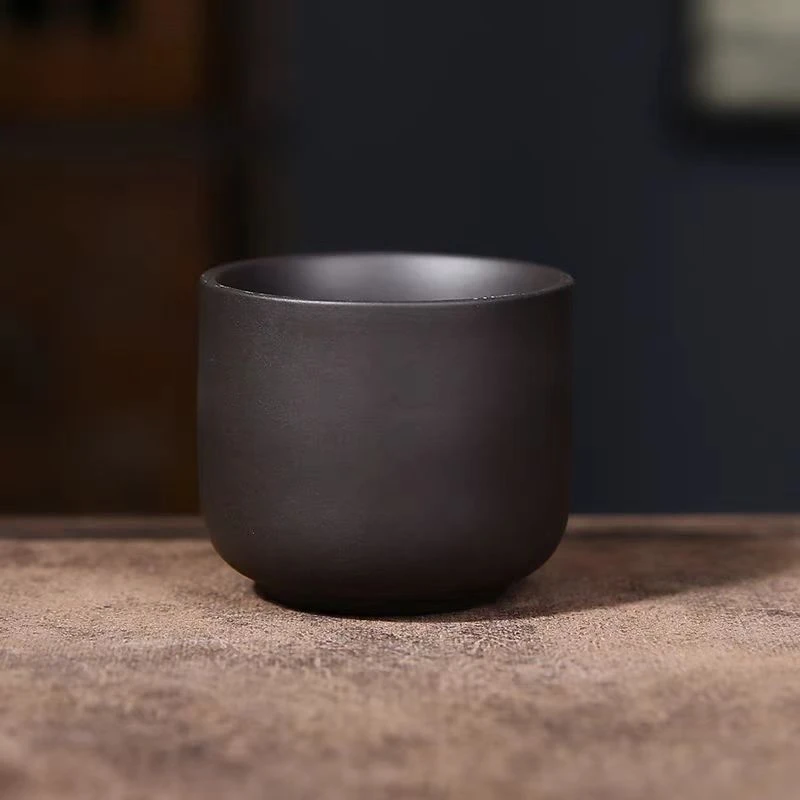 紫砂直筒主人杯一对