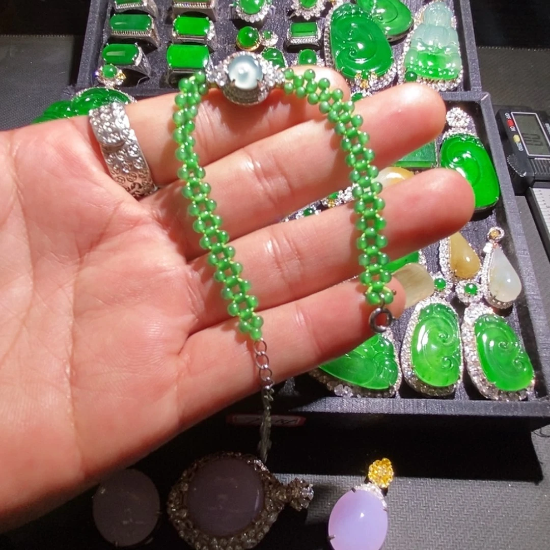 翡翠未镶嵌手链A货翡翠13