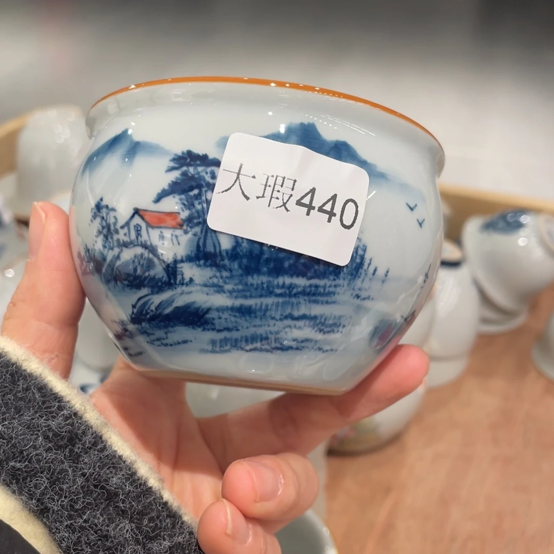 有瑕釉下彩纯手绘