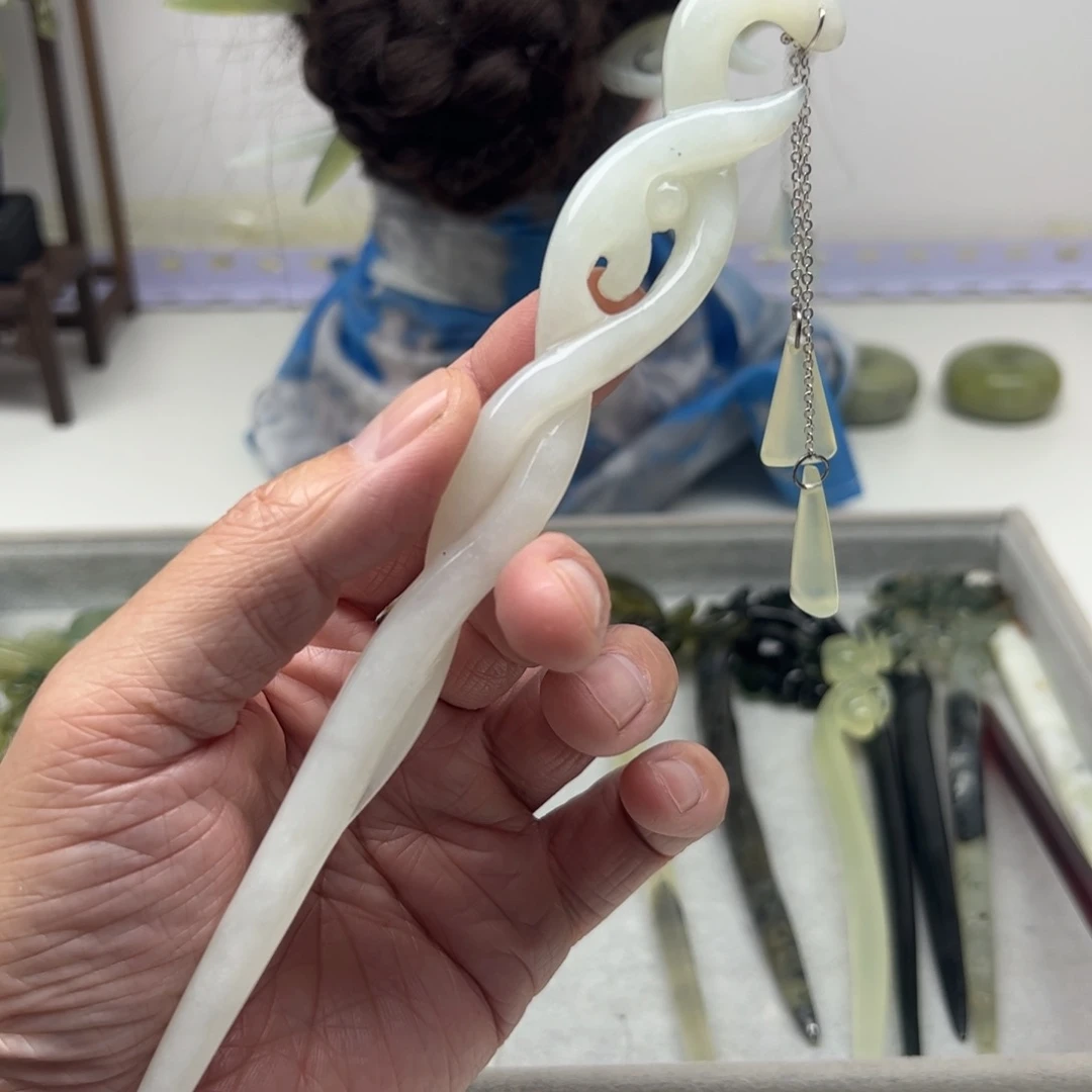 未镶嵌岫玉福利发簪