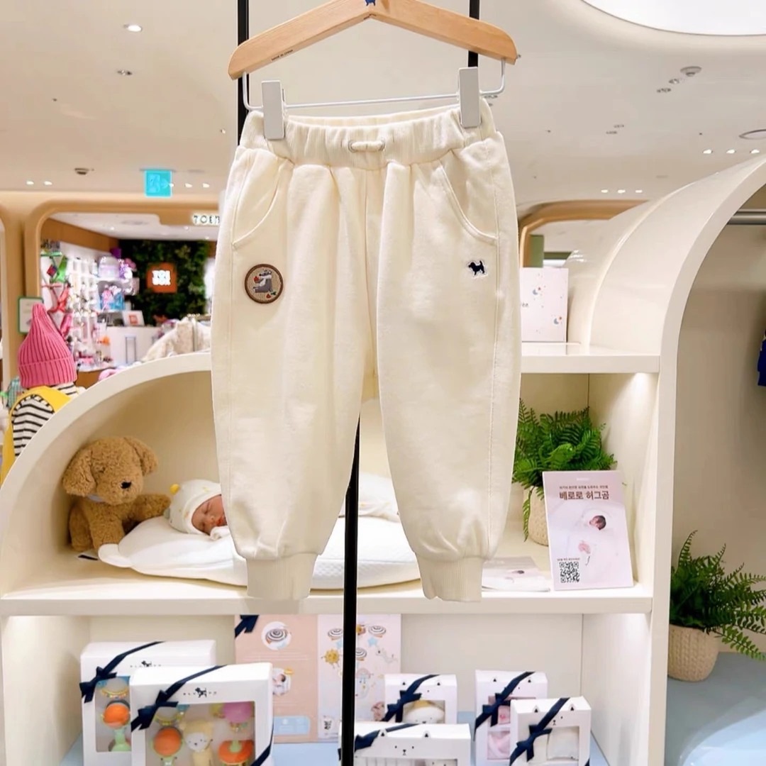 kz873蓝狗韩版童装2025秋款儿童纯棉休闲卫裤