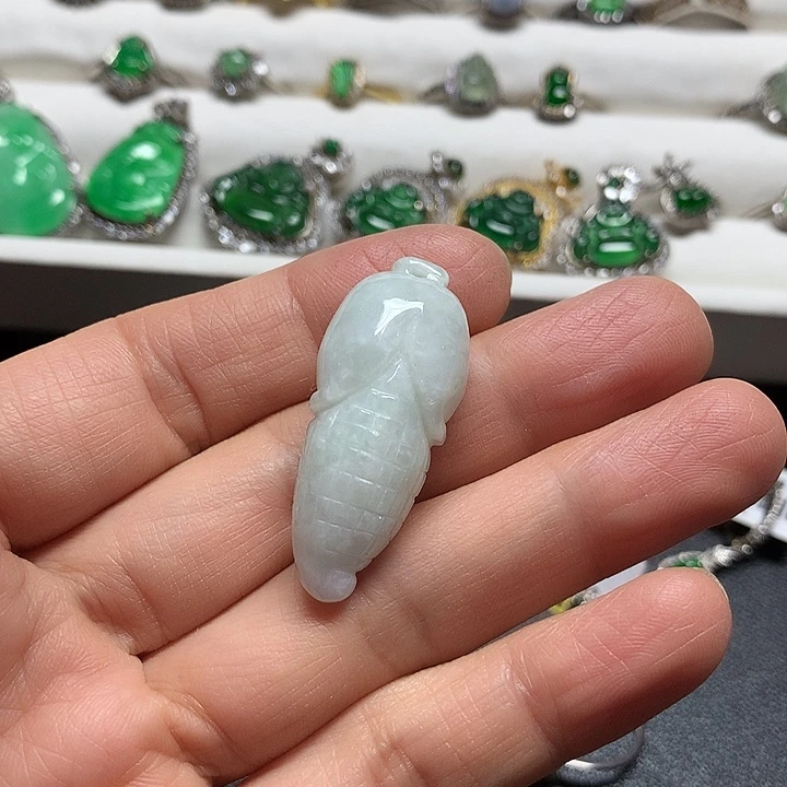 翡翠银S925镶嵌颈饰