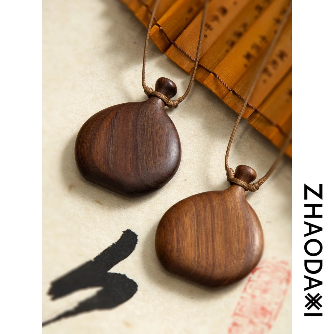 非金属木质项链 【赵大喜】现货！酒壶檀木项链｜民族风木制酒壶檀木