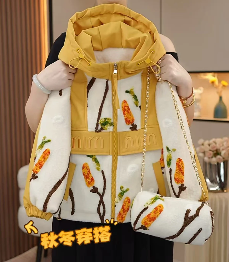 女童外套冬装2025新款中大儿童加绒加厚上衣