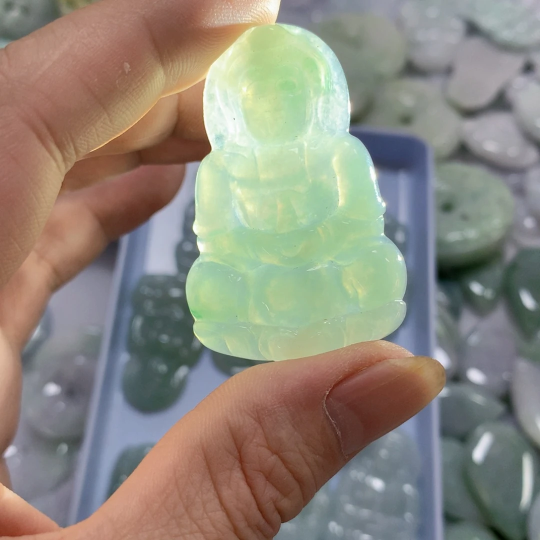 定制翡翠未镶嵌观音挂件