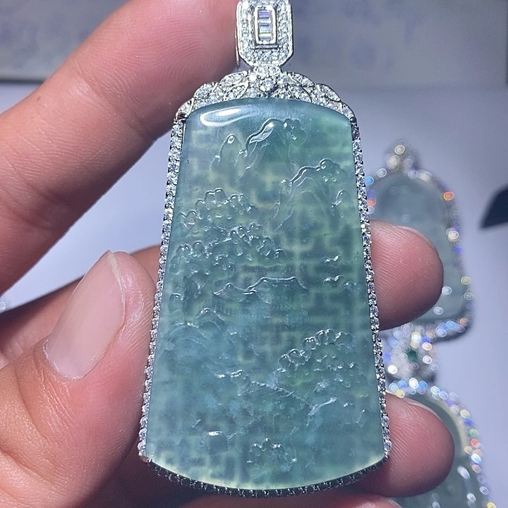 翡翠未镶嵌颈饰天然翡翠