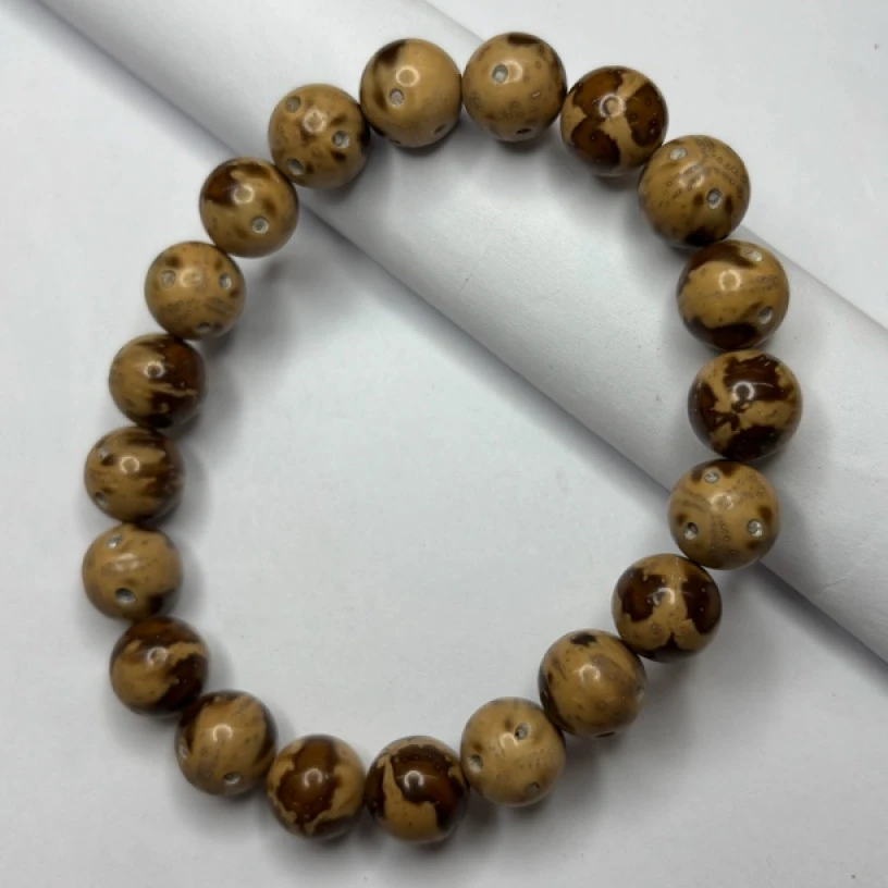 B64 天然紫金鼠熊猫手串10mm