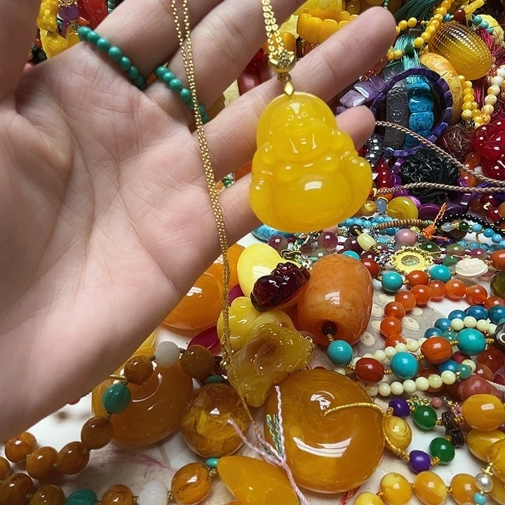 树脂制品1126.佛公锁骨链