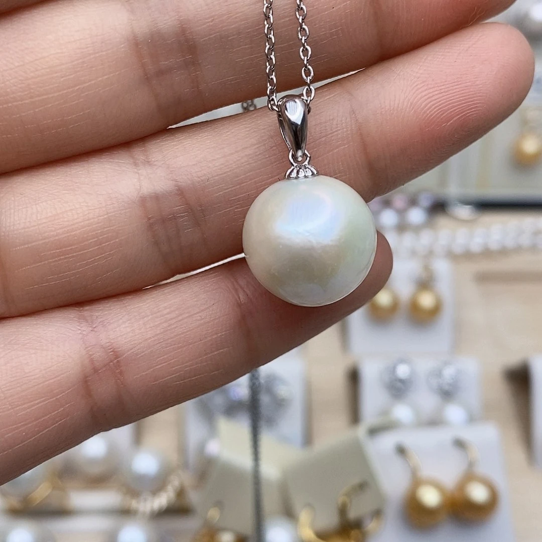 淡水珍珠颈饰银S925镶嵌