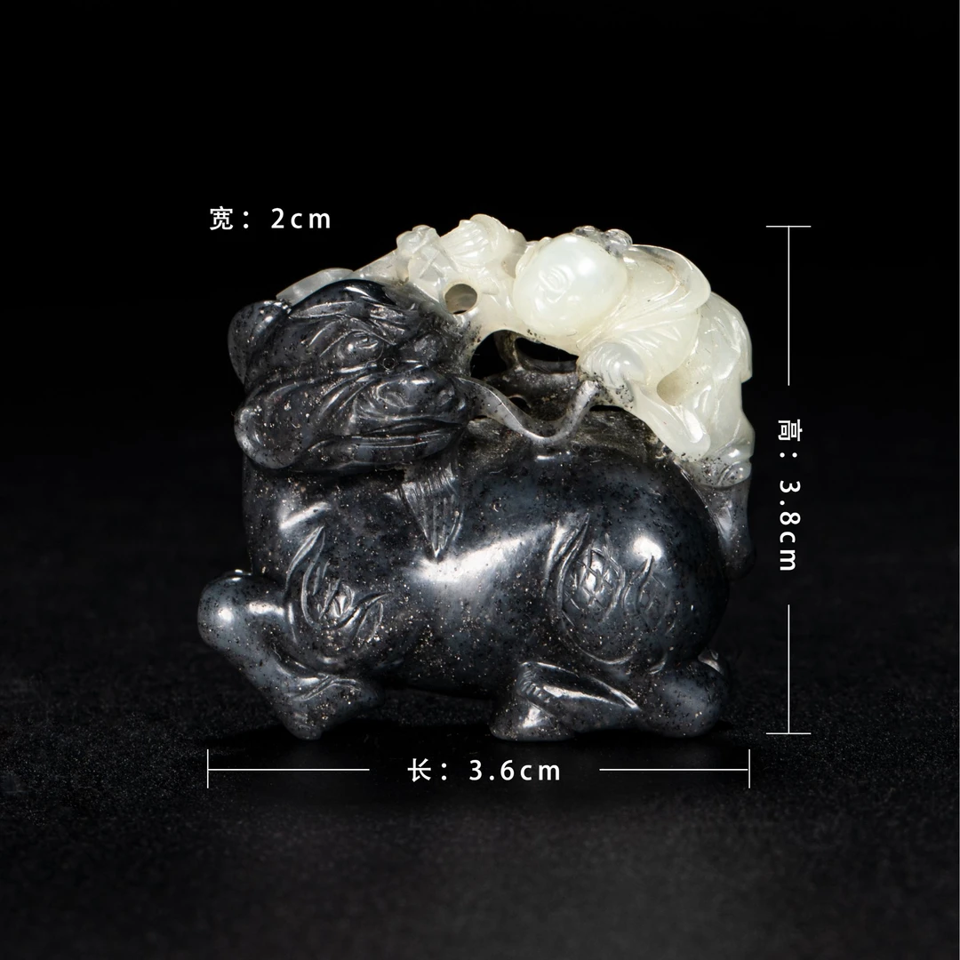 Lot 090623明代 麒麟送子玉坠【古董拍卖】