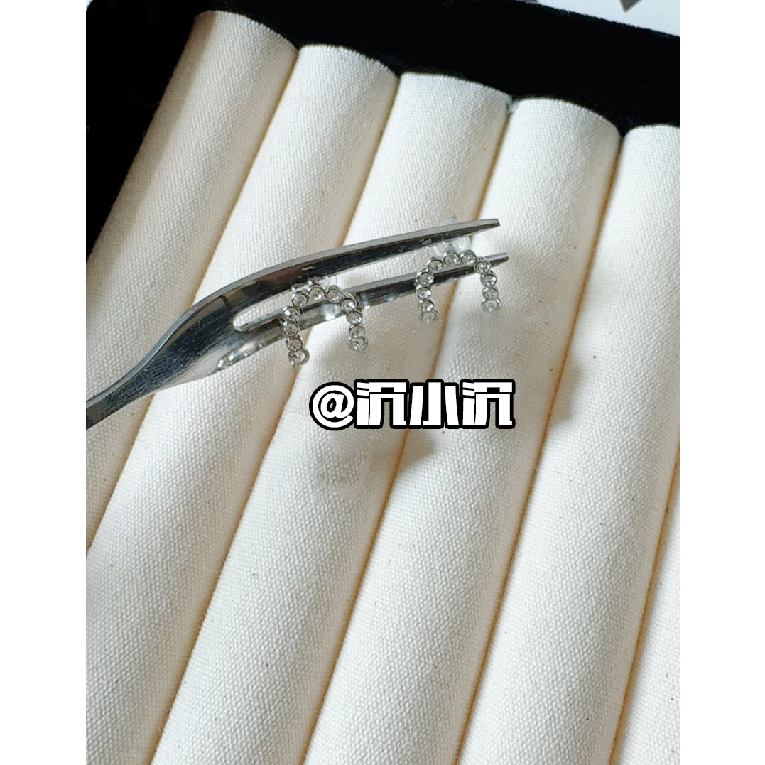 铜合金耳饰 【包包耳钉】重工轻奢包包爆闪耳饰Z05