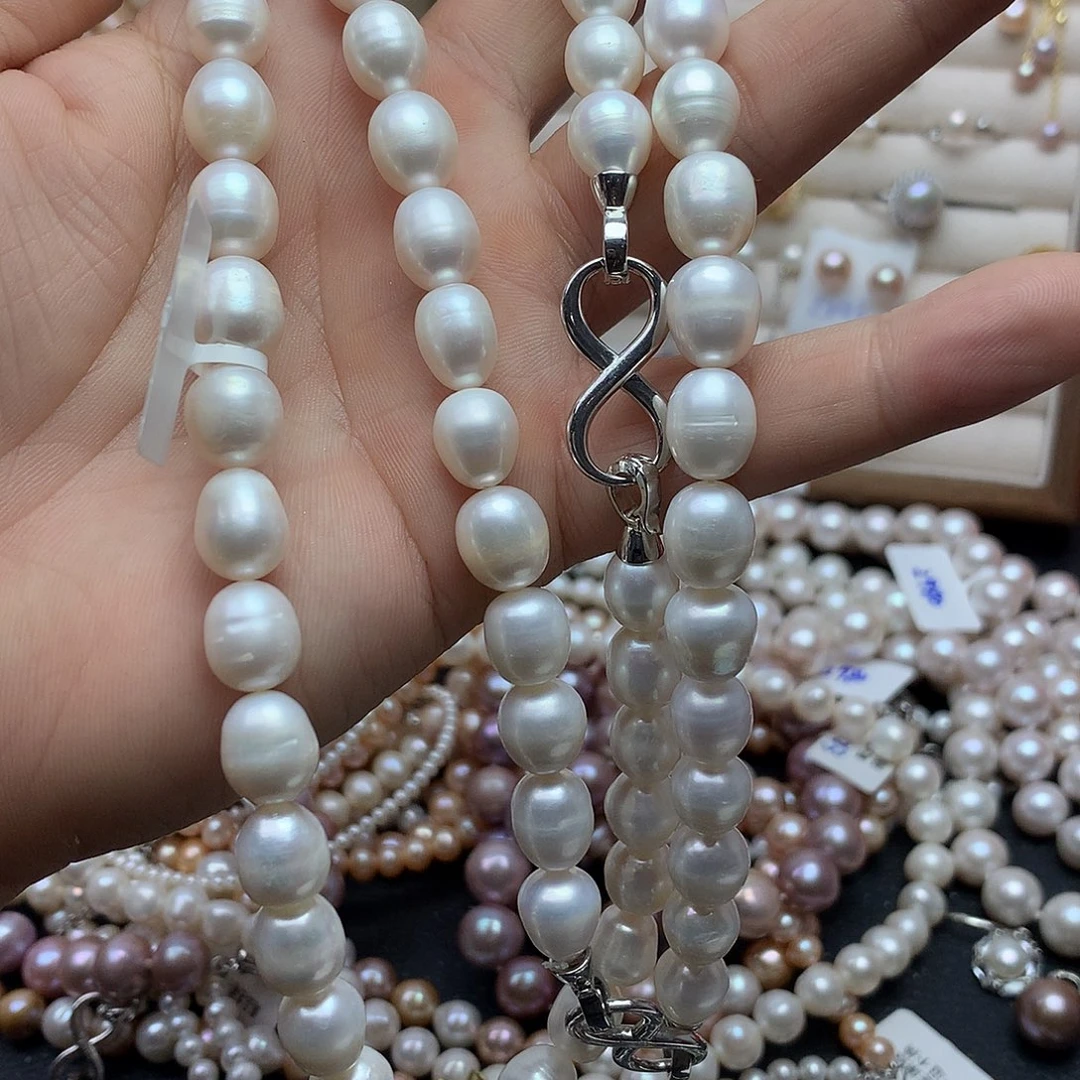 淡水珍珠10-11未镶嵌x3项链