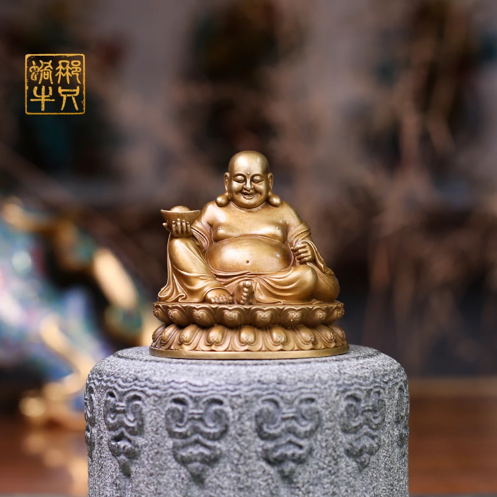 那只蜗牛 7#笑口常开黄铜铜器玄关办公室书房摆件礼品铜工艺品