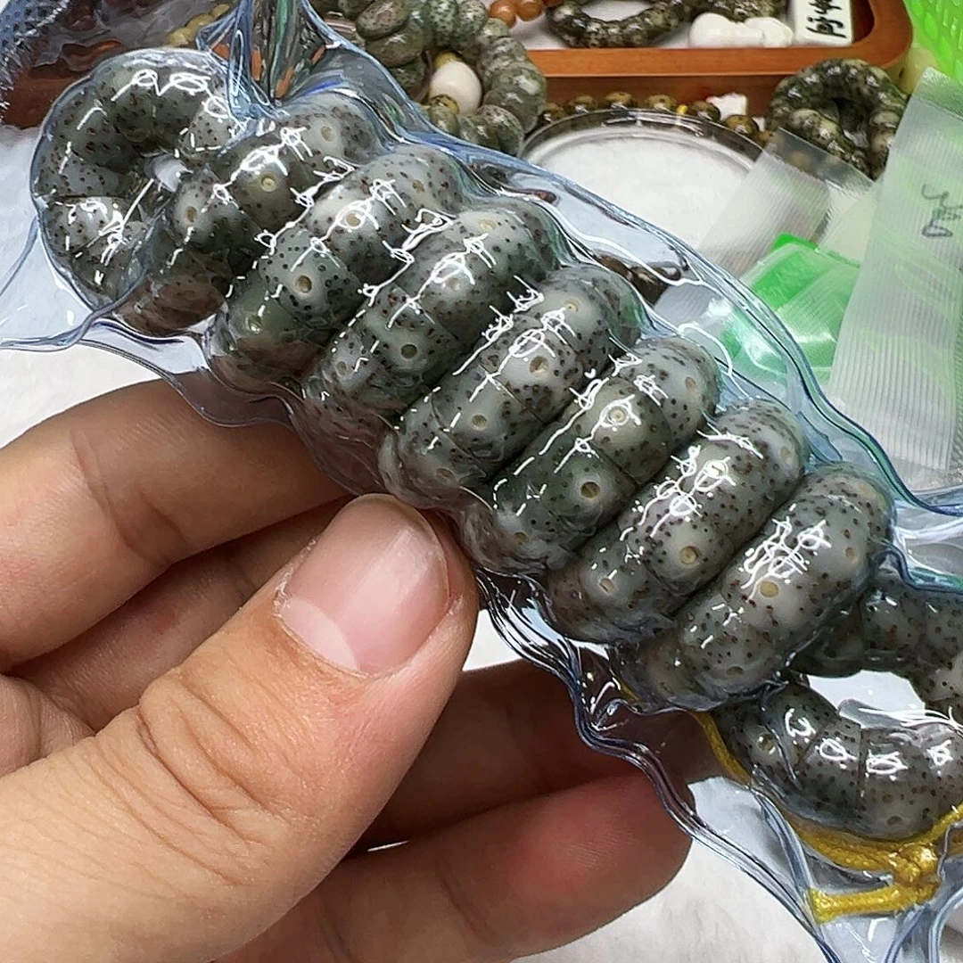星月菩提手串44荣耀糯冰石玉星月菩提猪大肠108-9