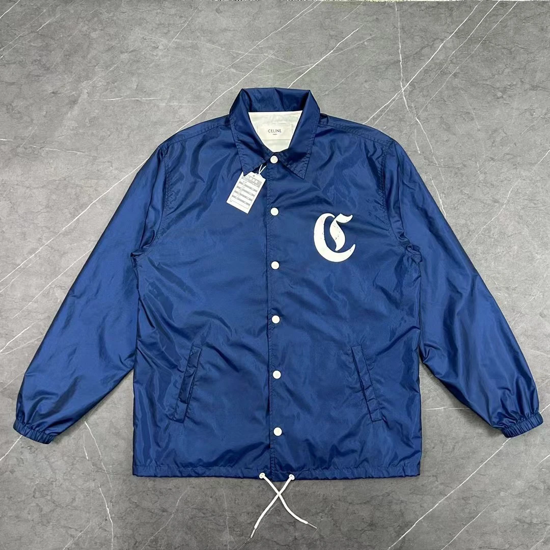95新 Celine/思琳 44码 前后logo 尼龙教练夹克