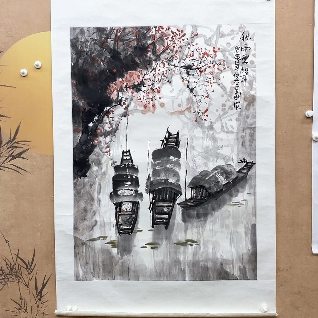 国画手绘国画精品山水原创，李有训2010年