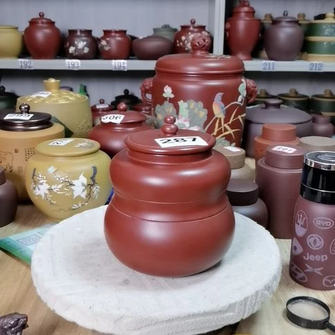 茶叶罐紫砂一斤装吸力罐全手工微瑕处理不退不换287