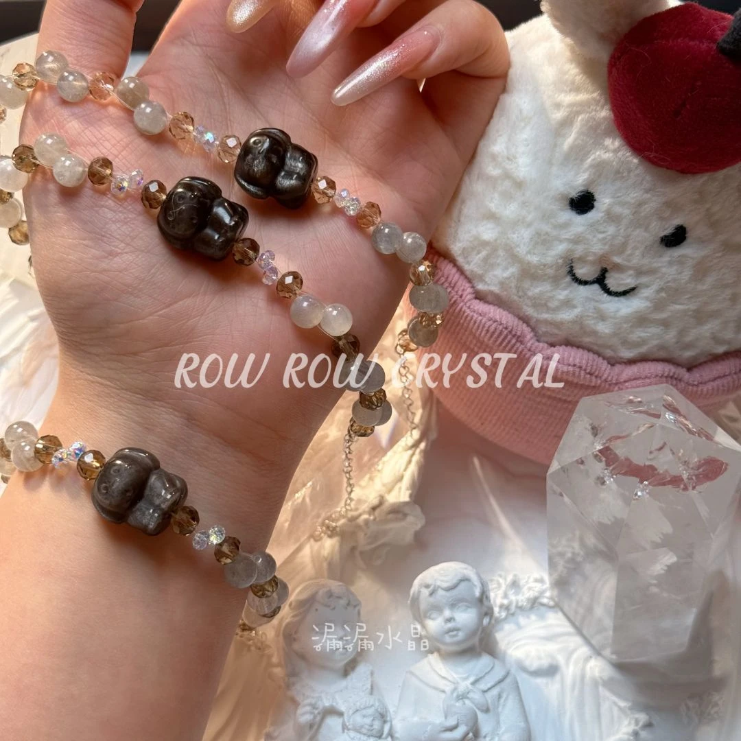 《胖狗》天然水晶手链 LHS003
