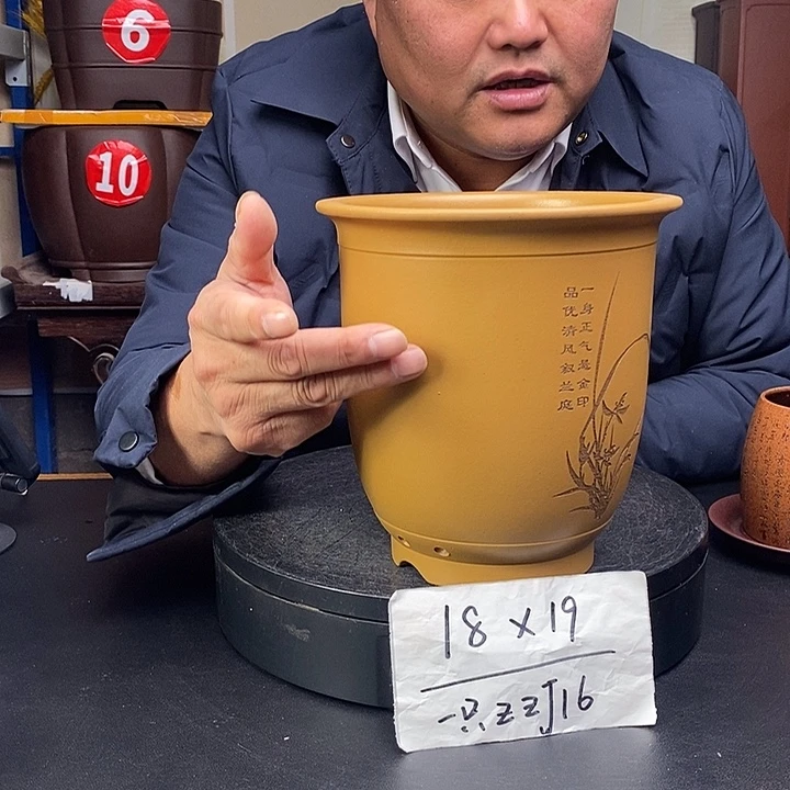 紫砂花盆货号一只ZZJ16