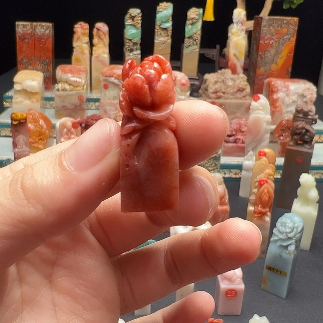 寿山石印石?***梦手工制作
