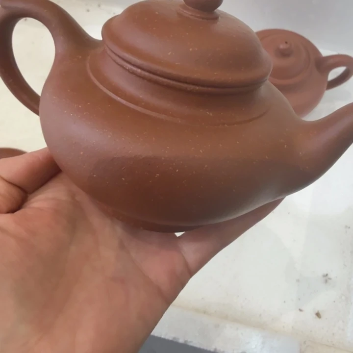 紫砂茶壶350cc红降微瑕笑樱