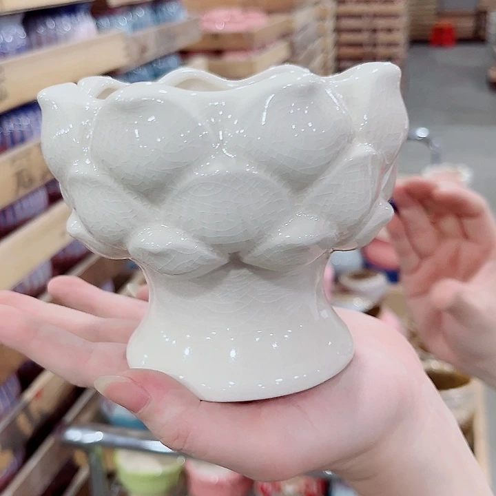 有孔.凑单10元陶瓷花盆发货！