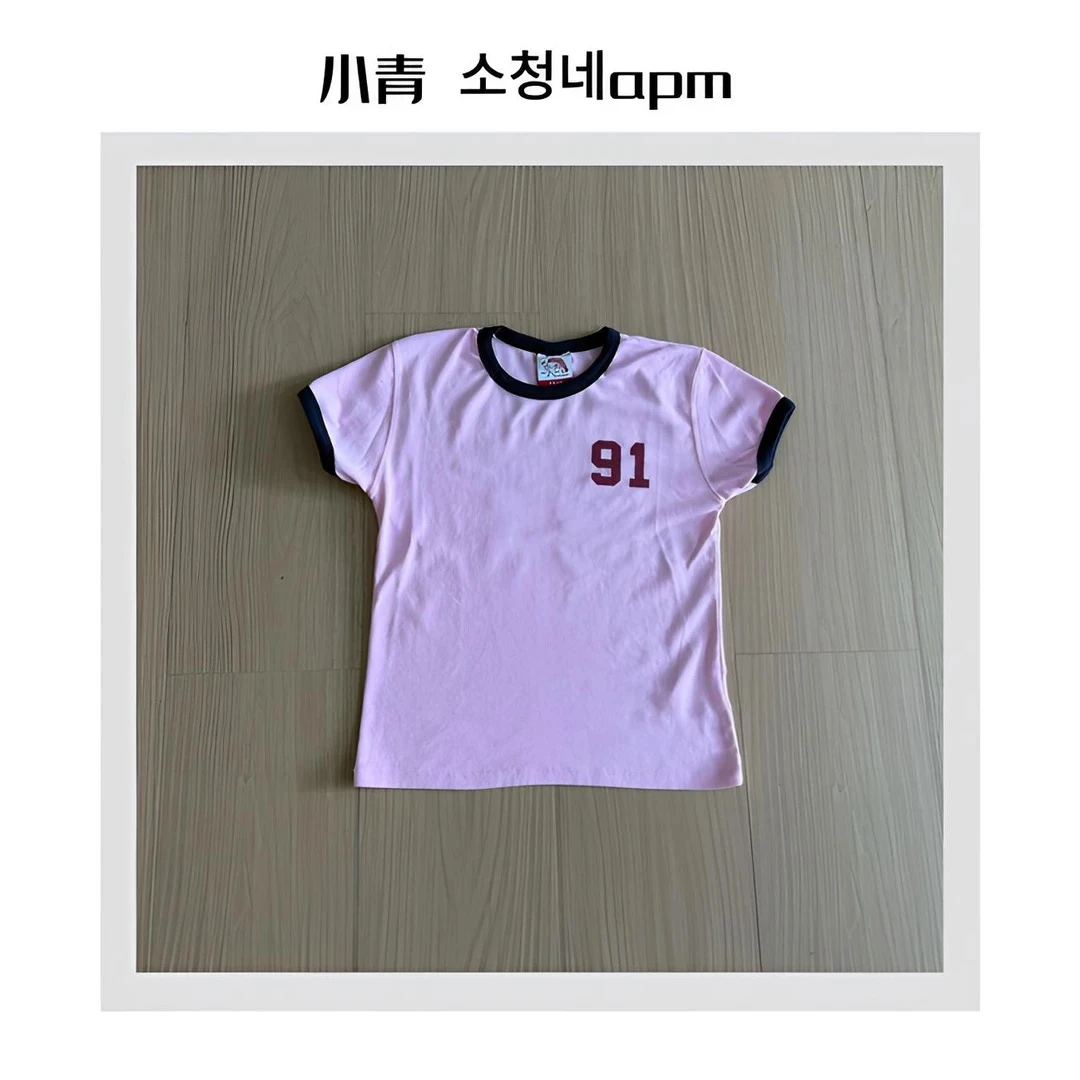 韩国东大门 公鸡/胸前后背91号T恤