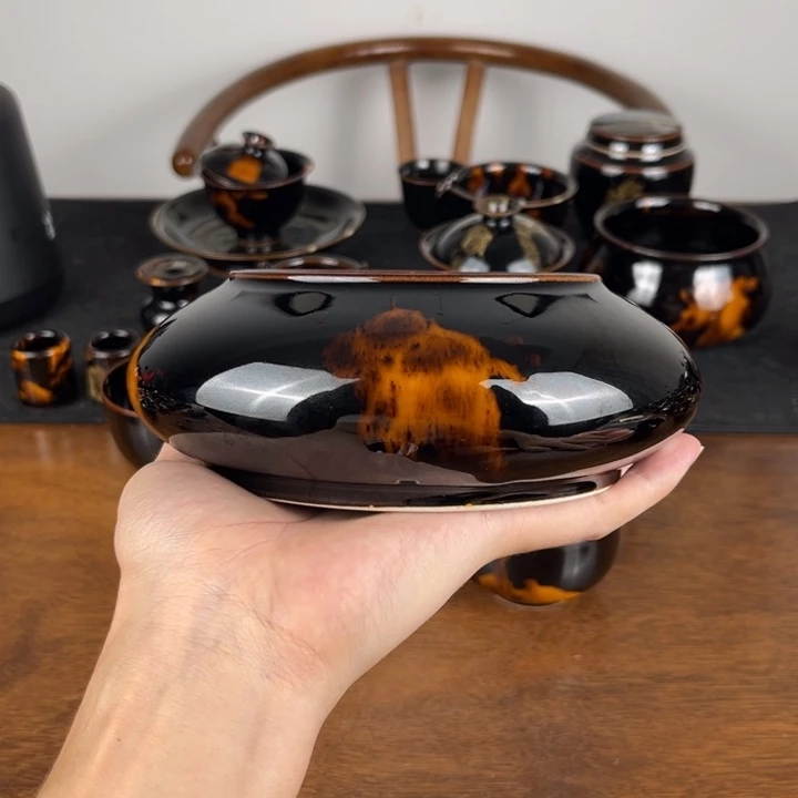 缸玳瑁釉明炉水洗