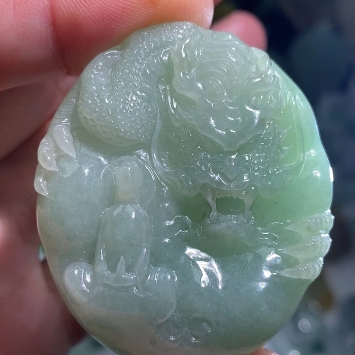 定制翡翠未镶嵌冰胶龙