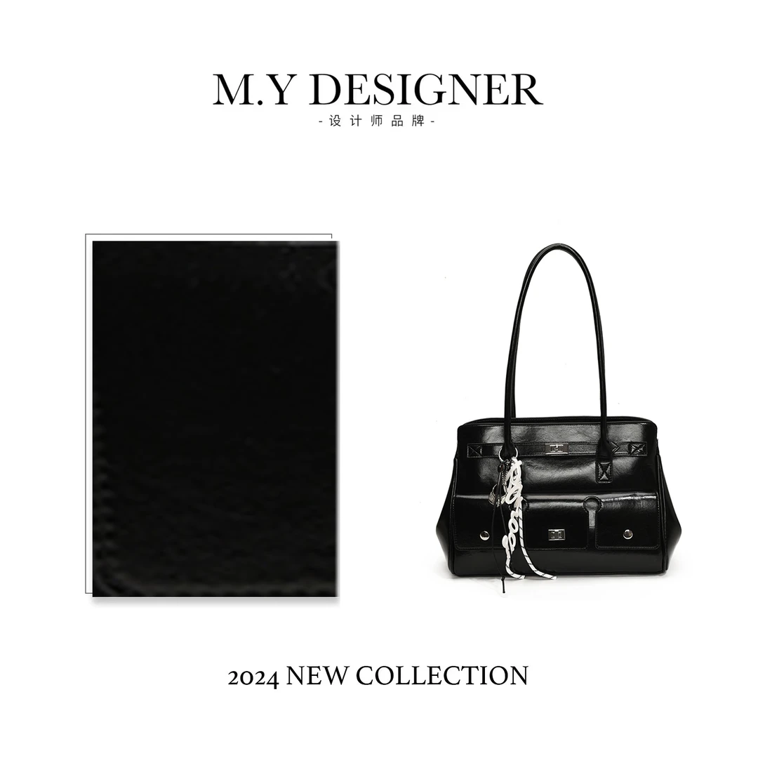 M.Y媛总 法国高档女包手提斜挎包复古高级感百搭简约女包Y7243
