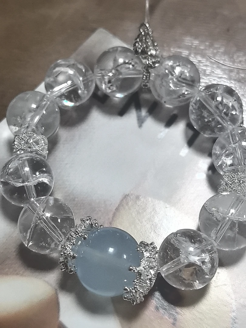 非金属莫桑石手链 （清冷美人）阿塞和海蓝bao手链