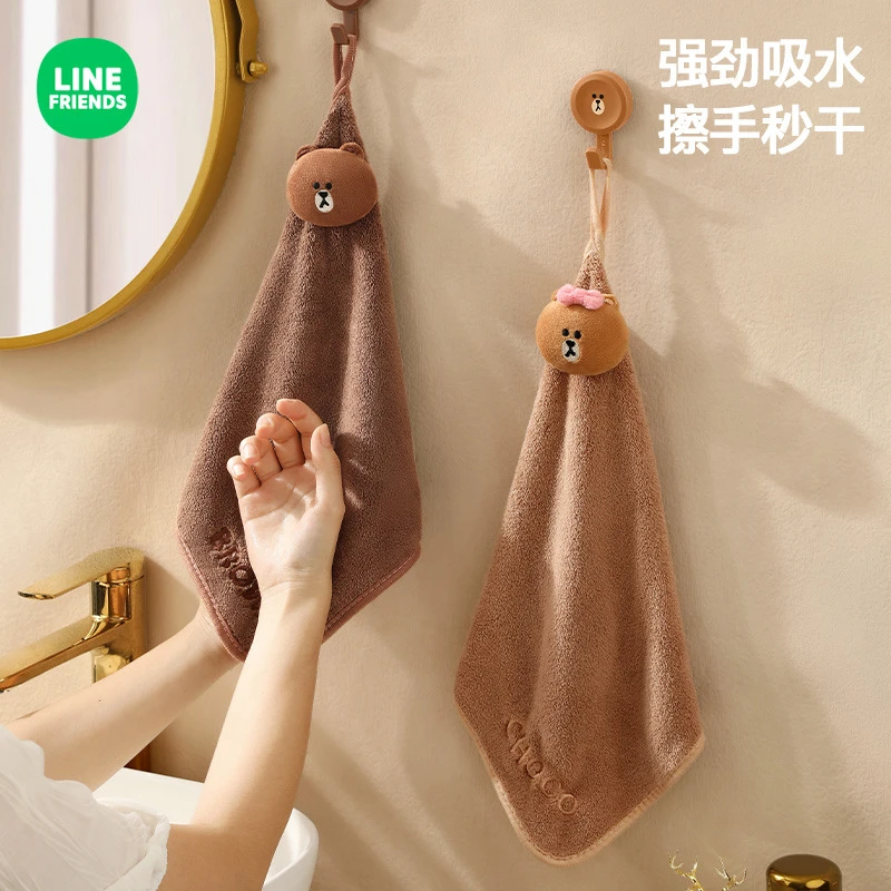 可爱擦手巾挂式吸水加厚卫生间卡通擦手帕毛巾洗手小方巾厨房抹布