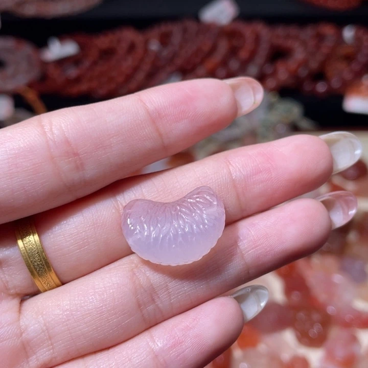 南红玛瑙橘子瓣通孔未镶嵌2396