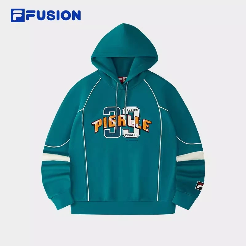 FUSION斐乐女子连帽卫衣2025春季新款宽松纯棉针织上衣T11W518206