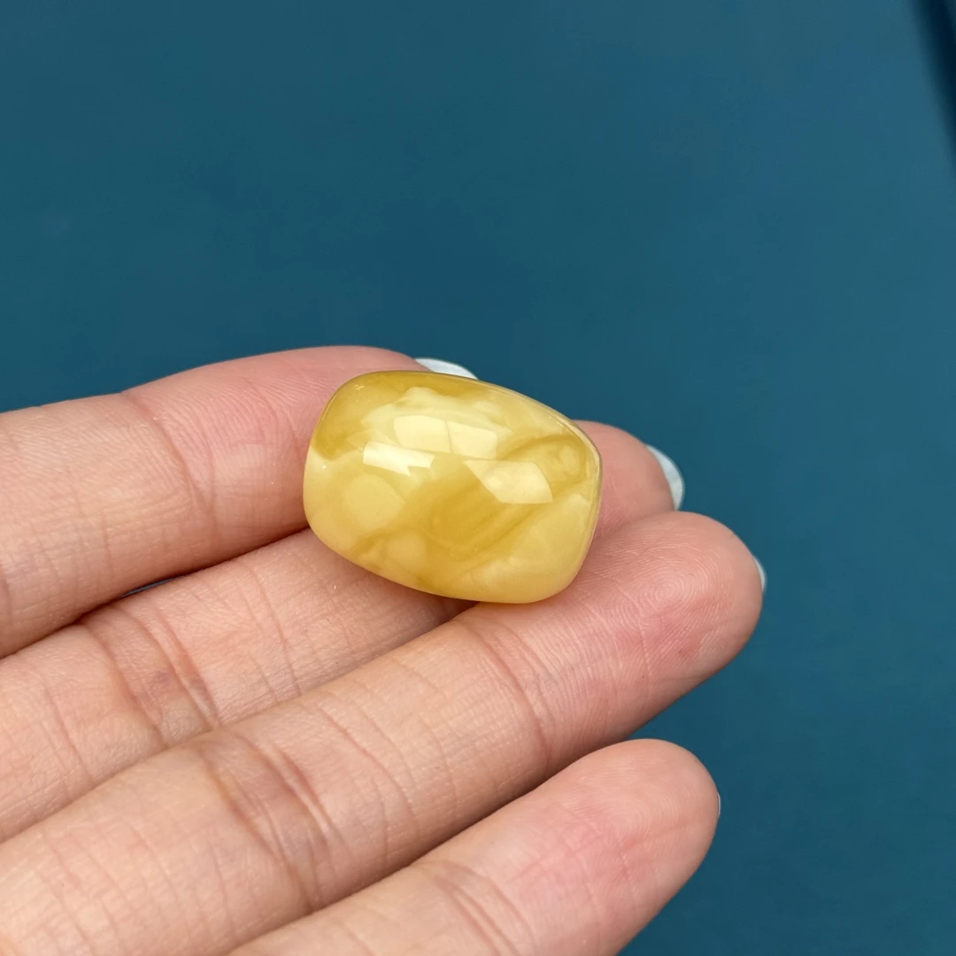 R3399天然原矿蜜蜡 妖花桶珠15x20mm 2.9克抖音基地质检发货