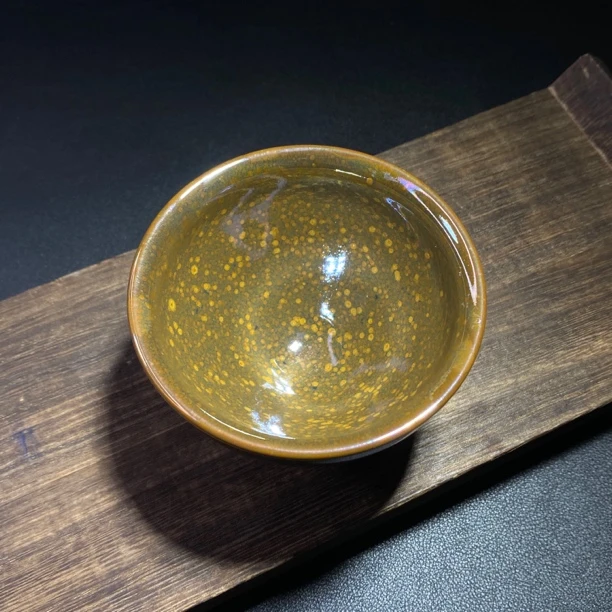 龙窑柴烧建窑建盏束口器型天目盏陶瓷主人杯茶杯纯手工原矿原釉盏