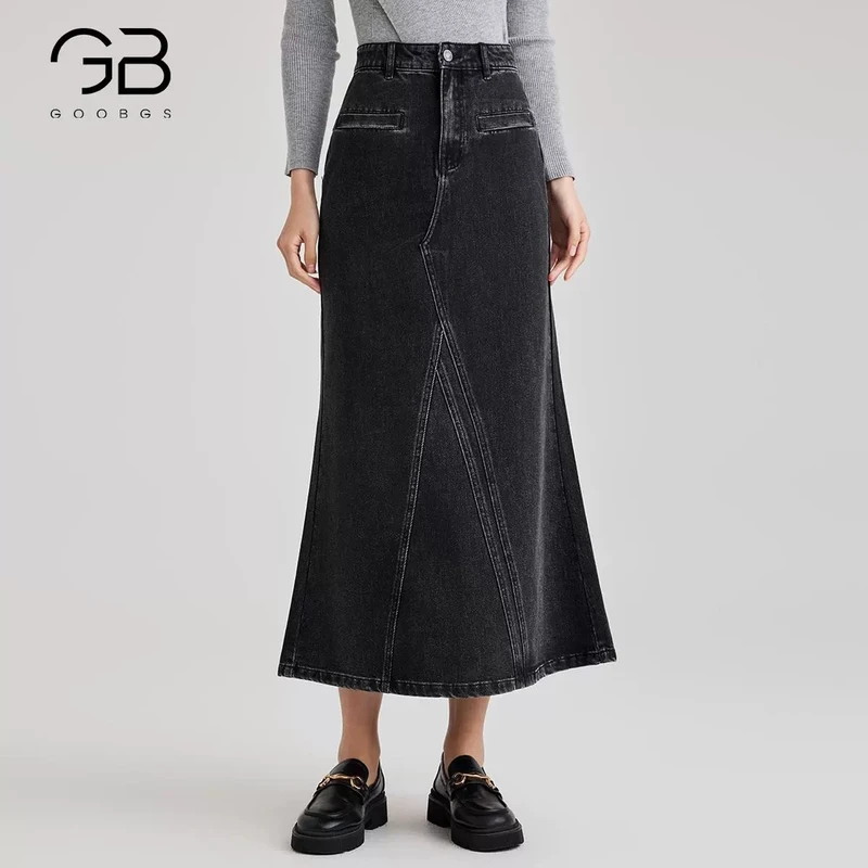 【谷邦L+】谷邦GOOBGS 高腰牛仔鱼尾裙 G5125012-6