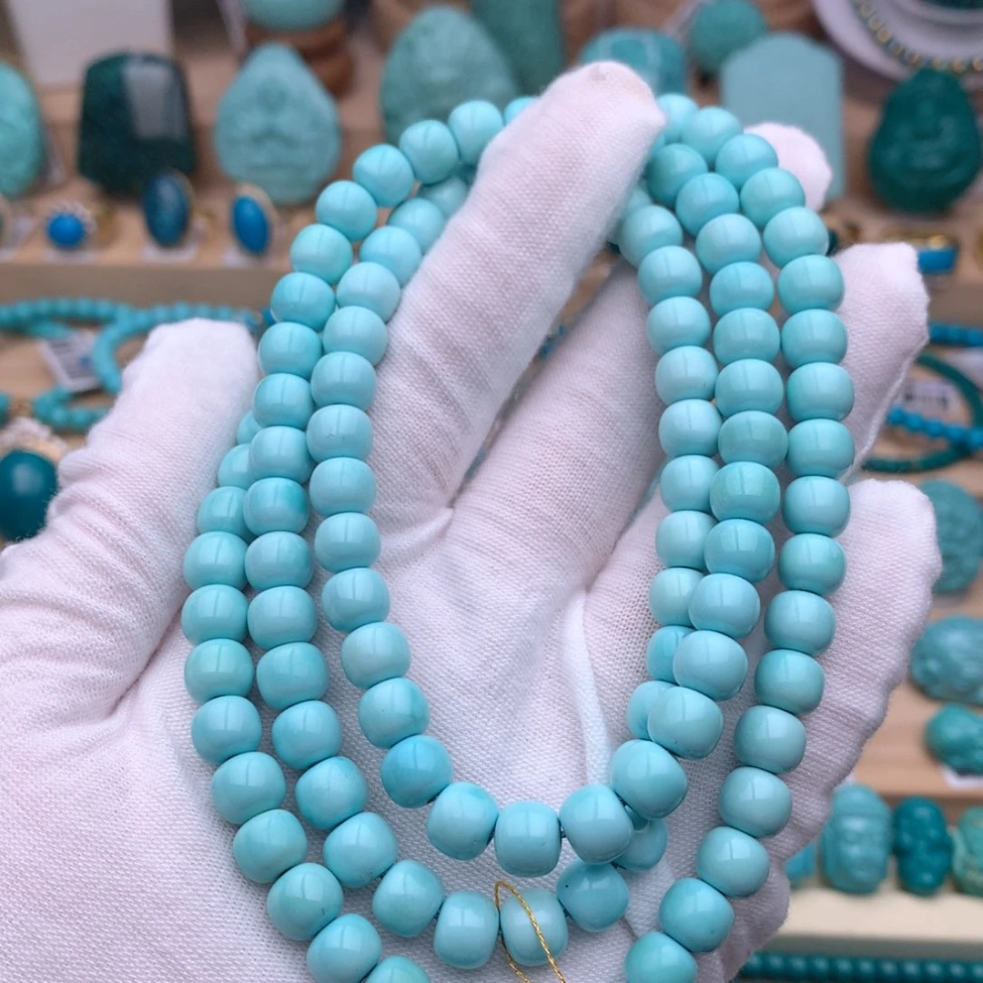 绿松石未镶嵌珠宝奇石7.5mm