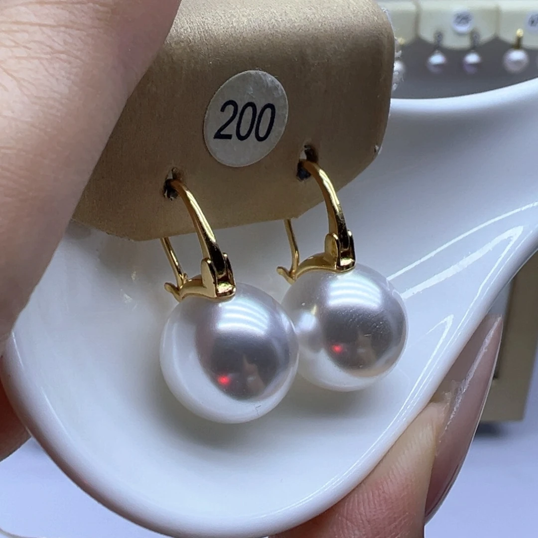 银S925镶嵌淡水珍珠耳饰