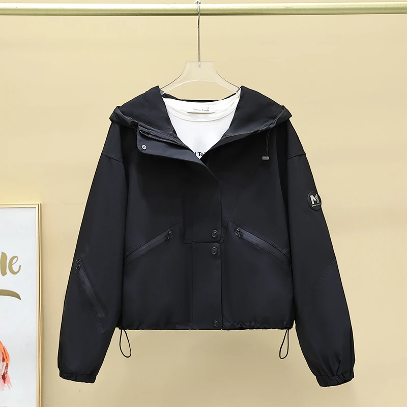 短款风衣外套女春秋休闲百搭宽松学生小个子薄款冲锋衣2025年新款