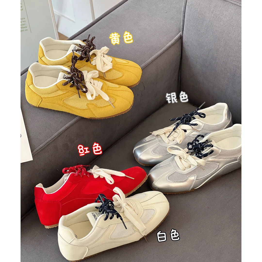 【平底3公分】2025春新款平底德训鞋女时尚百搭复古运动鞋休闲鞋
