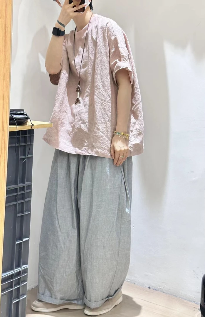 晶姐家定制款亚麻上衣