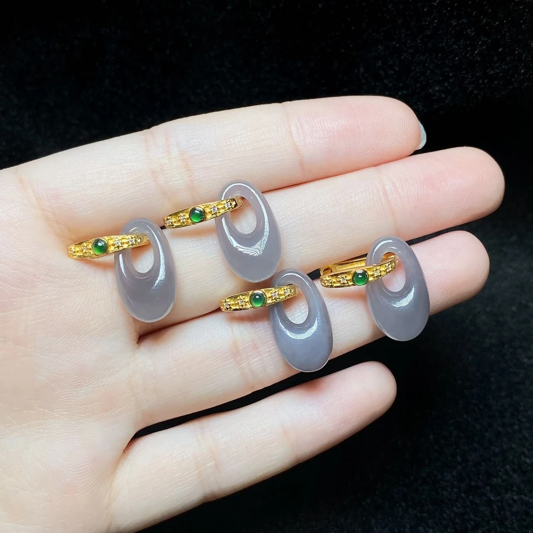 23 V0489-S925银和田玉耳扣-多样性发一件-17×10×4mm（东哥）