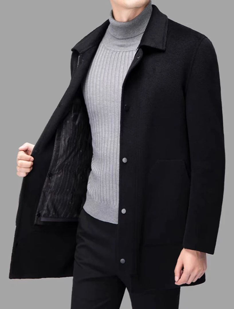 【北京工厂断码捡漏】编号201-264号时尚休闲男装商务羊毛羊绒大衣