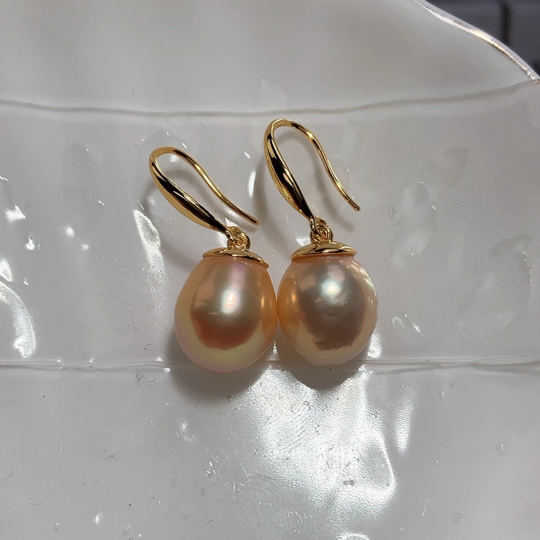 淡水珍珠耳饰银S925镶嵌