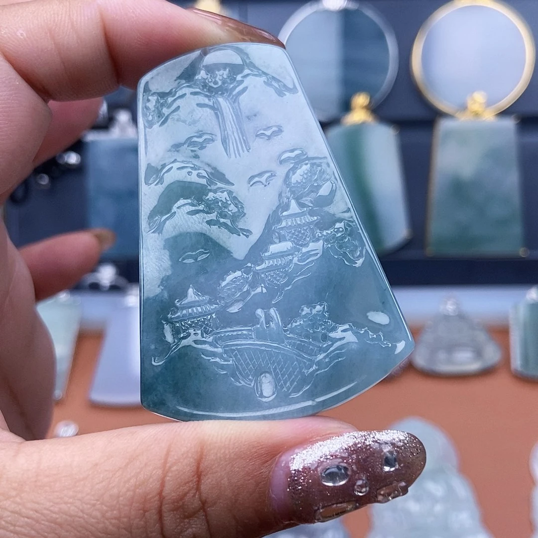 翡翠未镶嵌吊坠(不含链)