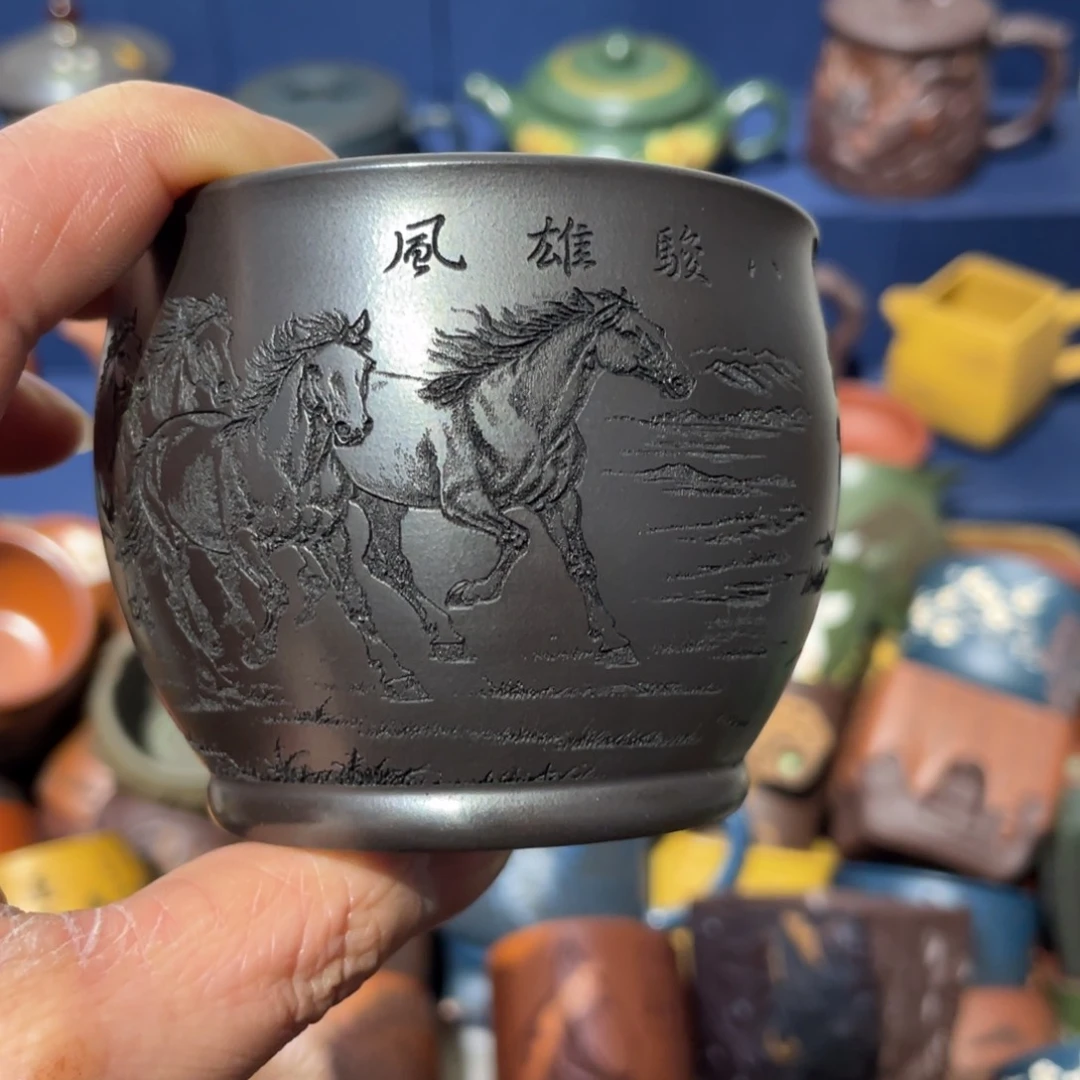 原矿紫砂手工主人杯