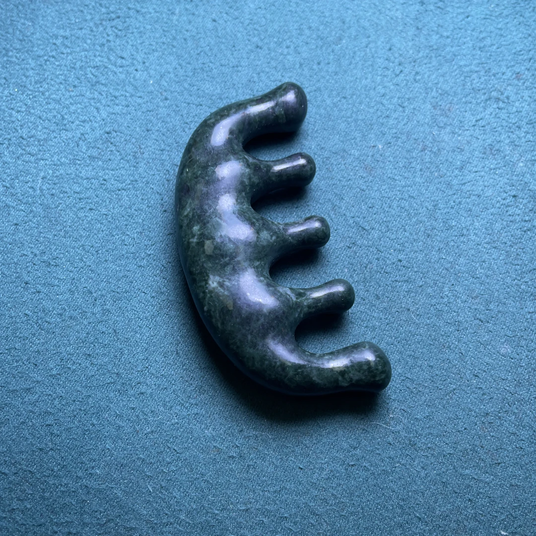 通用正宗药王石梳子按摩梳手工疏通套装