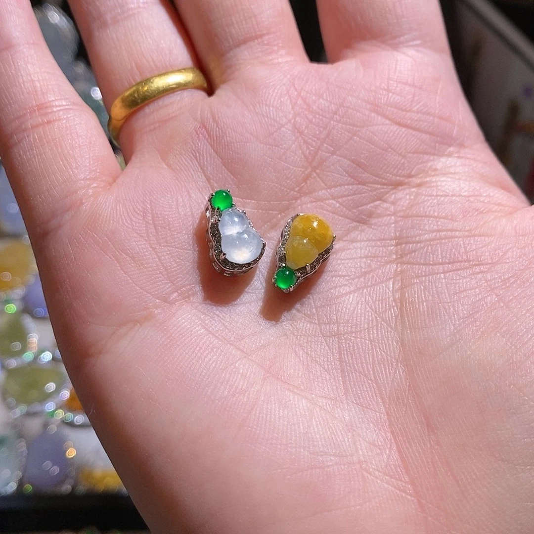 翡翠银S925镶嵌颈饰天然翡翠