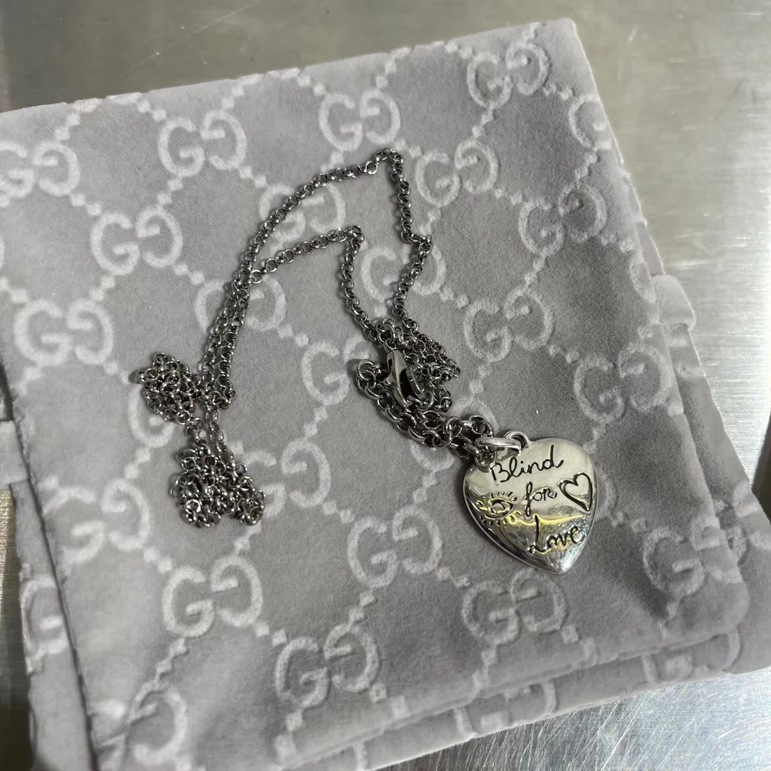 99新 GUCCI/古驰 blind for love爱心项链/潮流/经典/时尚